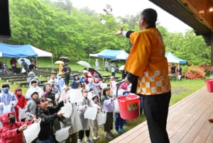 Free安全祈願に馬も参拝　久慈平岳が山開き／洋野